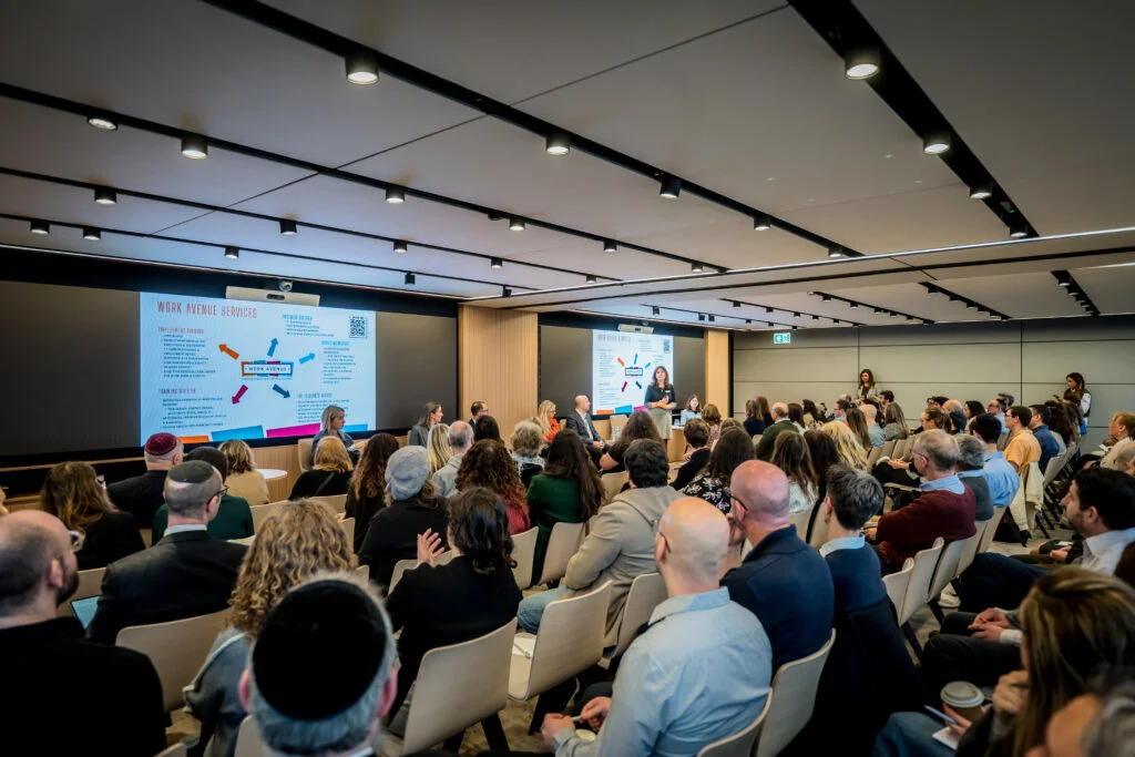 A full audience at a Work Avenue networking and skills event.